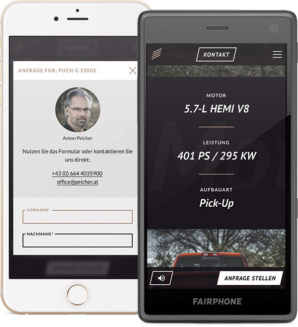 Ansicht auf Mobilgeräten