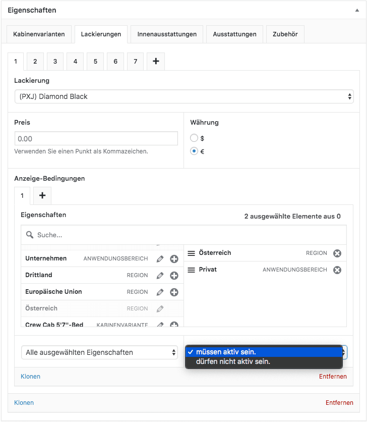 Administrationsoberfläche in WordPress